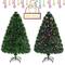 Costway 4ft. Pre-Lit Fiber Optic Artificial Christmas Tree, Multicolor LED Lights
